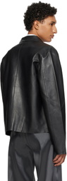 HELIOT EMIL Black Tremor Leather Jacket