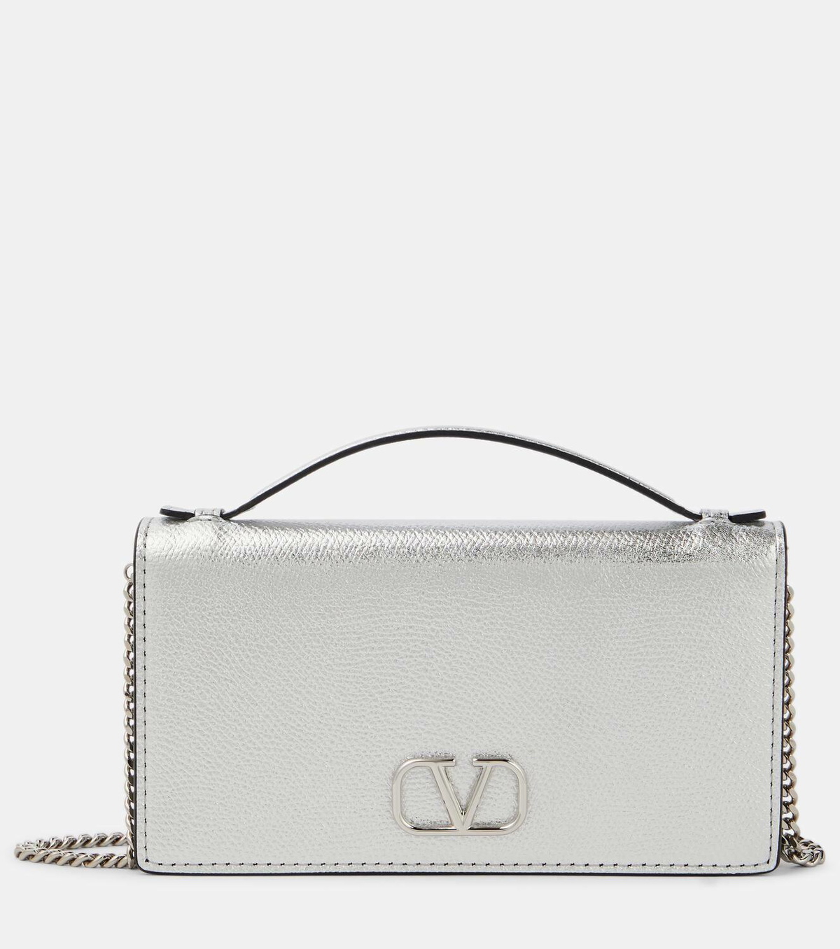 ショルダーバッグ・ポシェット VALENTINO VLOGO SIGNATURE CHAIN WALLET Vlogo Signature Grainy Calfskin Wallet With Chain for Woman