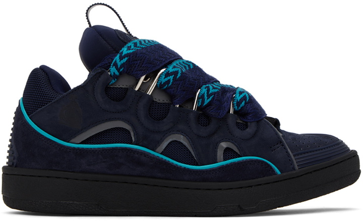 Photo: Lanvin Navy Curb Sneakers