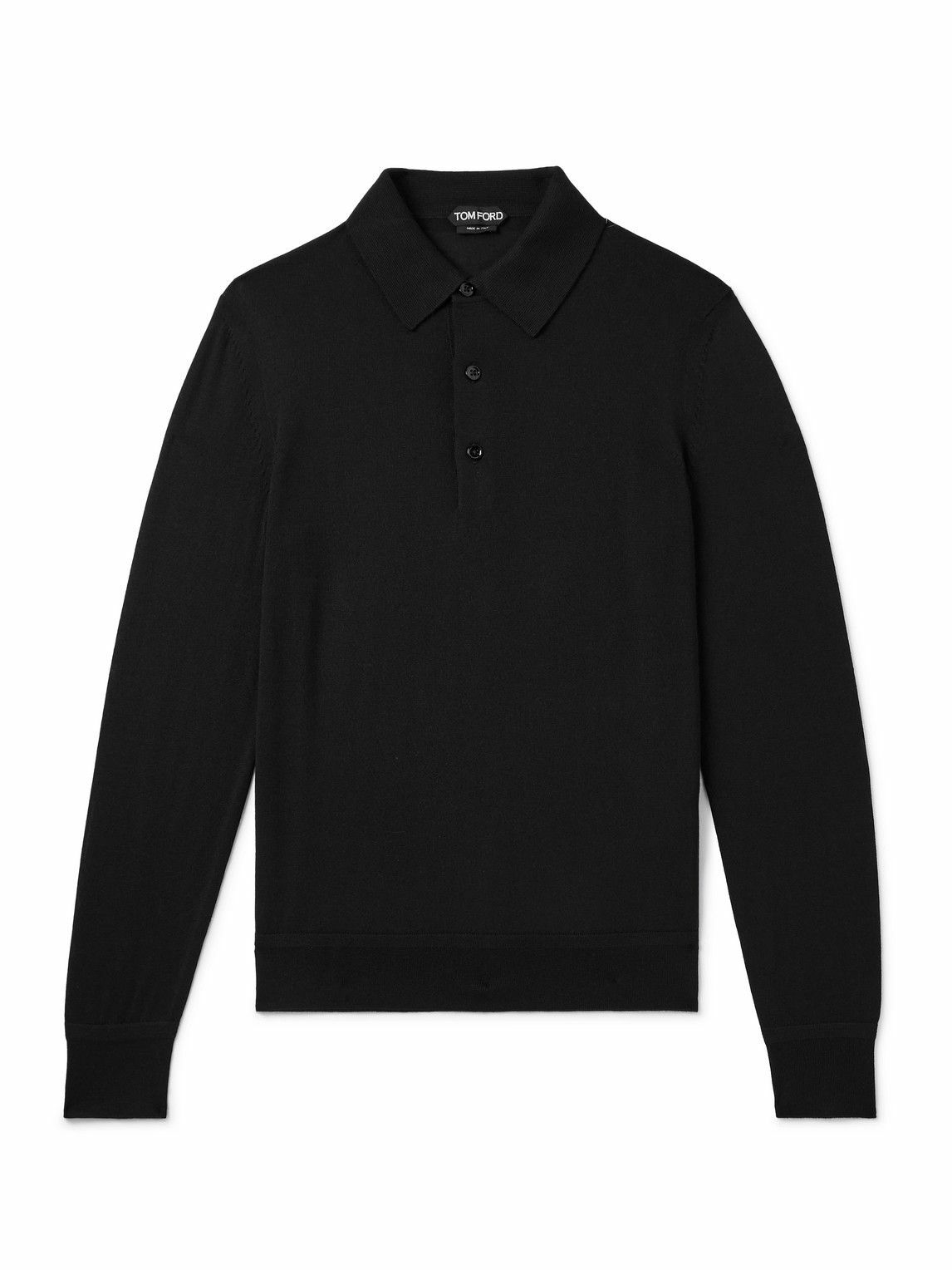 TOM FORD - Slim-Fit Logo-Embroidered Brushed-Cashmere