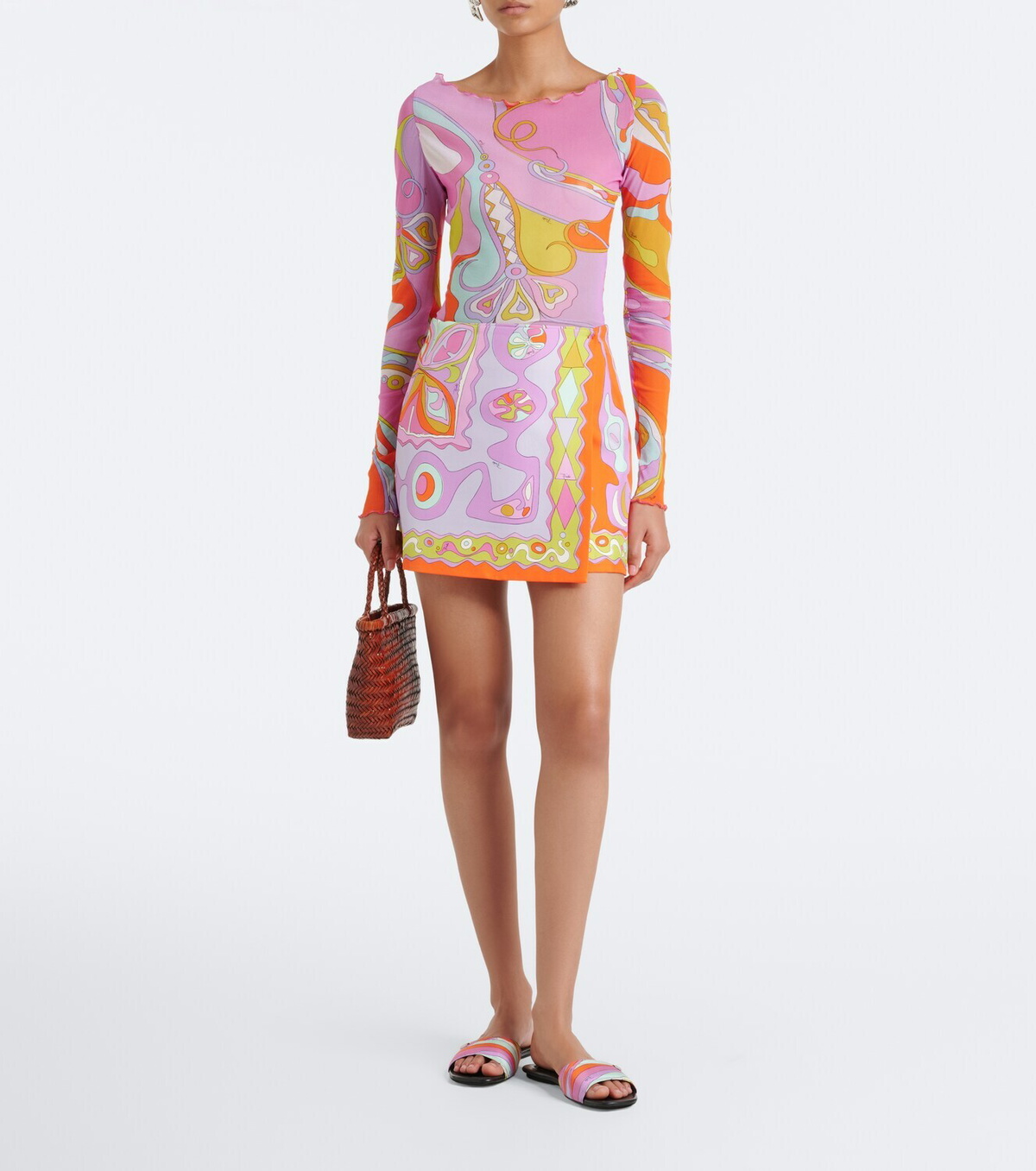 Pucci Angoli twill wrap skirt