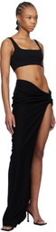 Mônot Black Torpedo Maxi Skirt