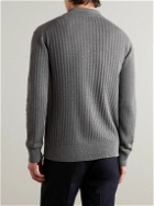 PIACENZA 1733 - Pointelle-Knit Silk and Linen-Blend Shirt - Gray