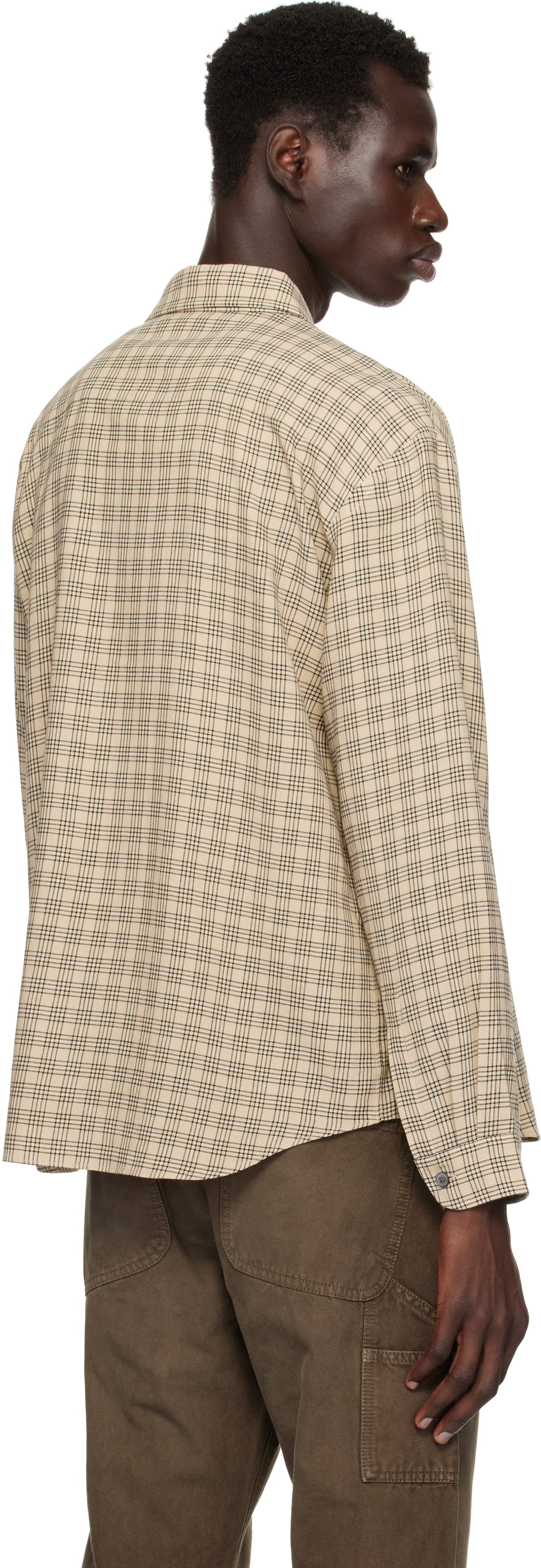 John Elliott Beige Cloak Button Up Shirt