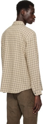 John Elliott Beige Cloak Button Up Shirt