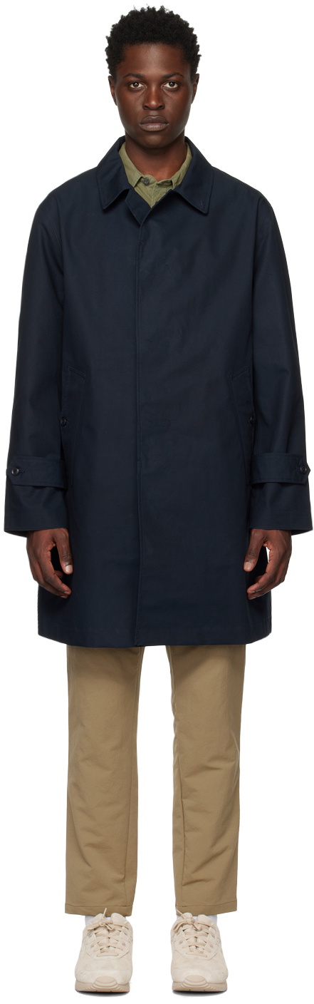 Nanamica Black Gore-Tex Soutien Collar Coat Nanamica