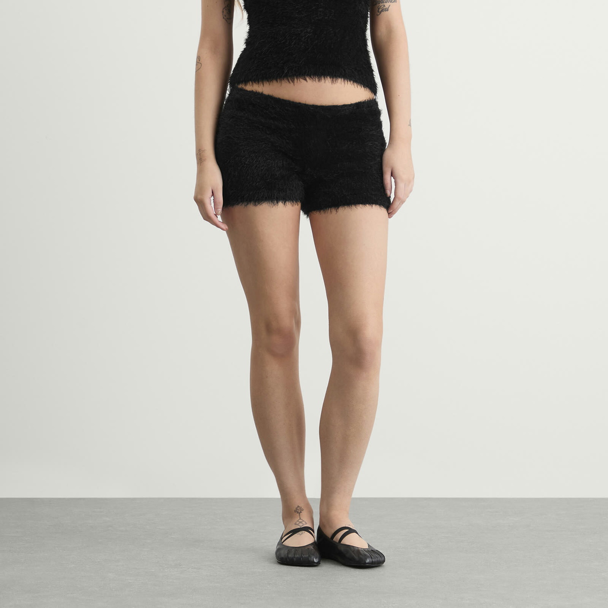 Peachy Den Women's The Chloe Micro Shorts in Onyx