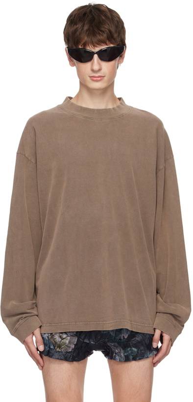 Photo: Acne Studios Brown Patch Long Sleeve T-Shirt