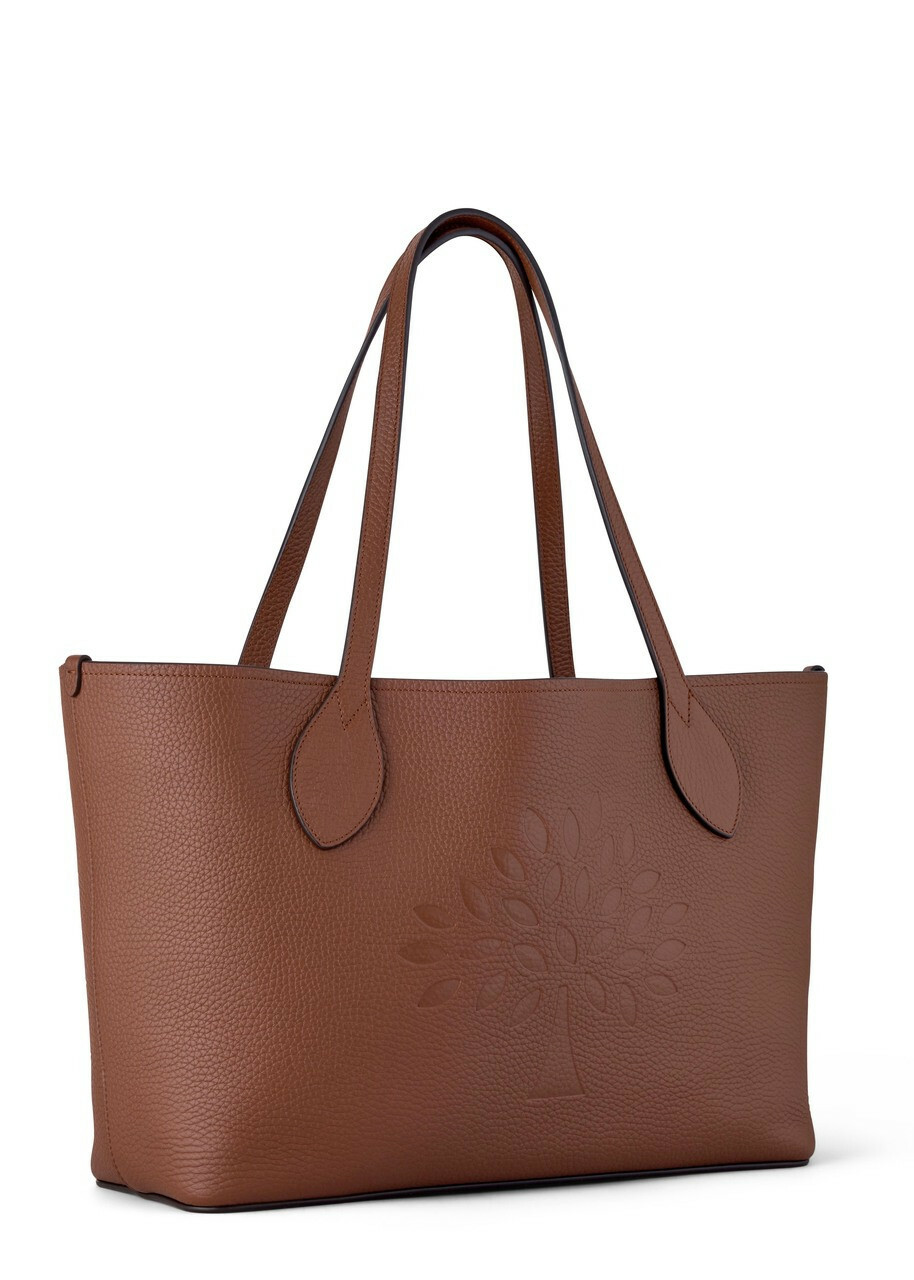 Mulberry Logo Grained Leather Tote bag - Brown - One Size