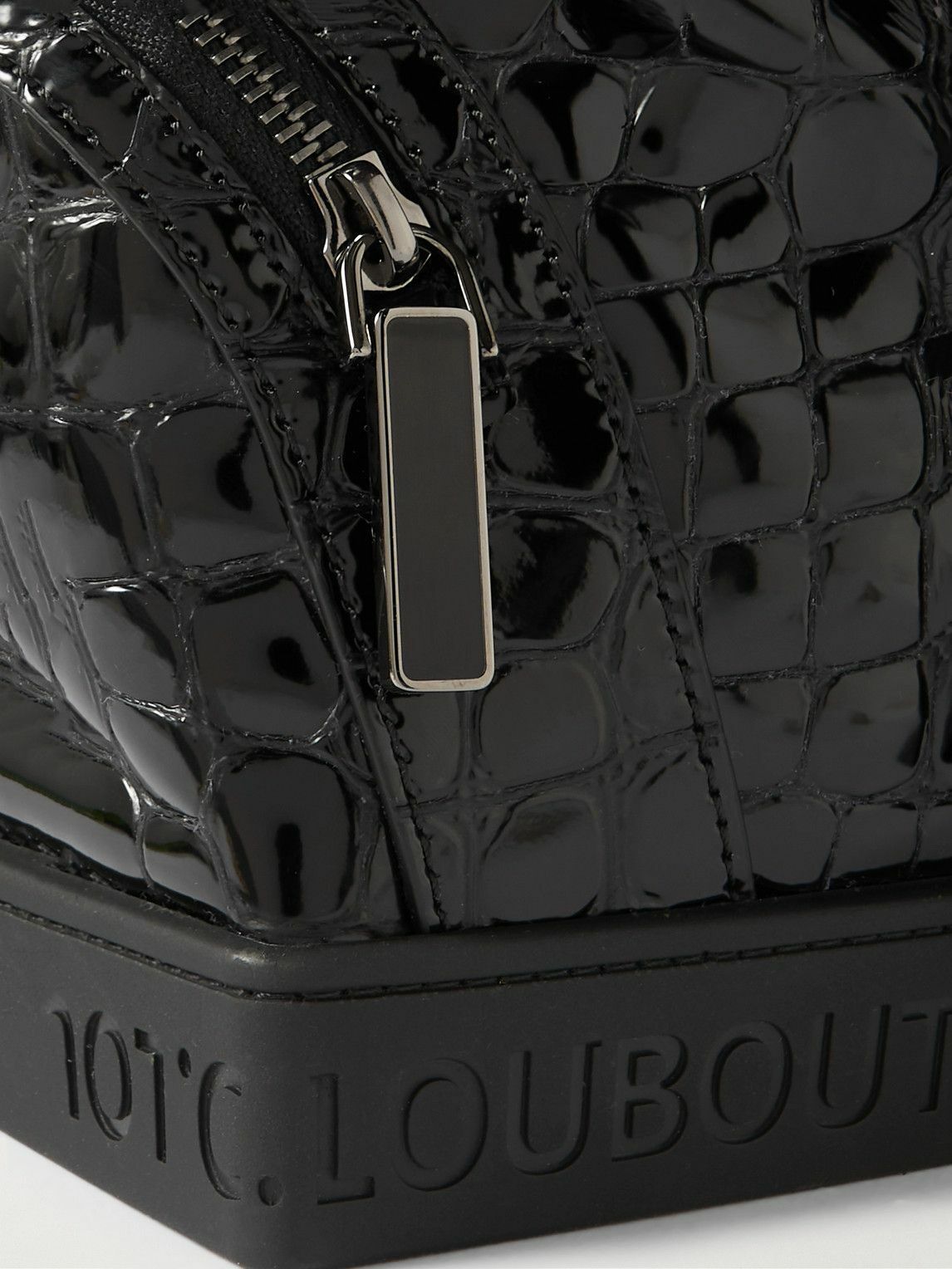 Christian Louboutin クロコダイルレザー バッグ Christian Louboutin Crocodile Embossed Calfskin Spiked Small