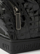 Christian Louboutin - Explorafunk Small Croc-Effect Patent-Leather Backpack