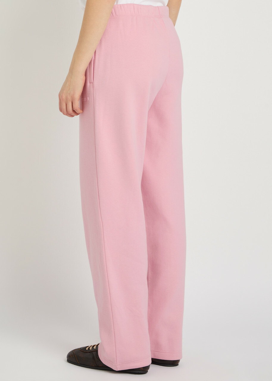 Skims Straight-leg Cotton-blend Sweatpants Pink