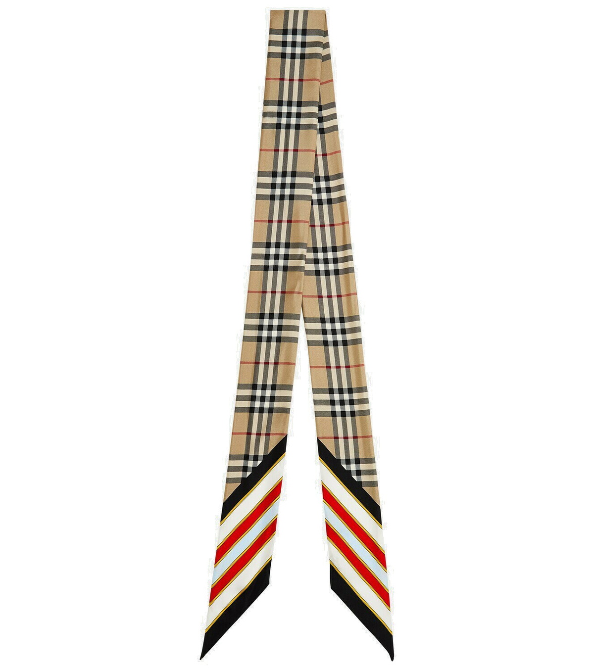 Burberry Skinny checked silk scarf Burberry
