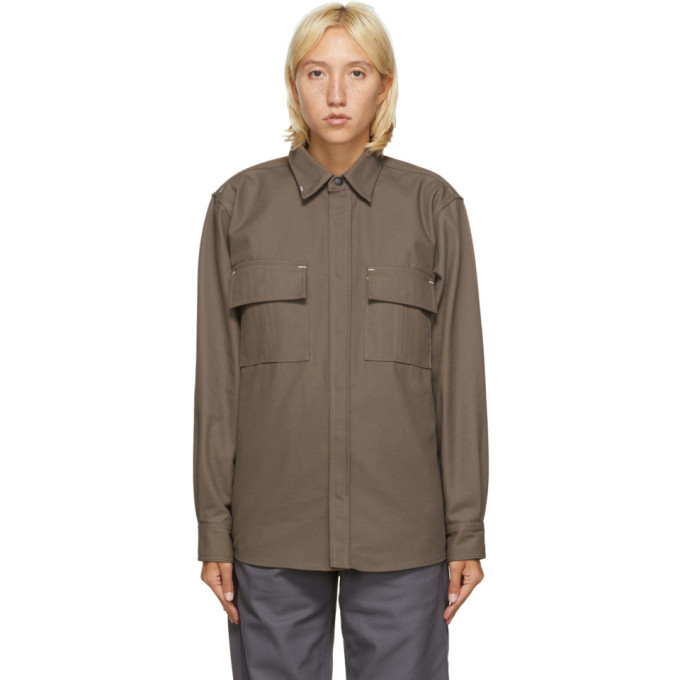GR10K(ジーアールテンケー) STOCK KLOPMAN JACKET GR10K Taupe Klopman Shirt Jacket GR10K