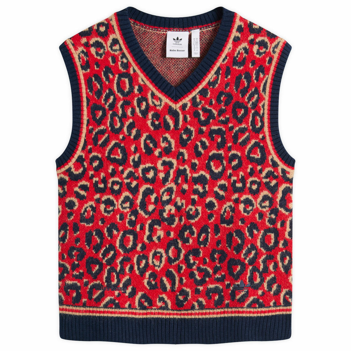 Adidas Men's X Wales Bonner Knit Vest in Collegiate Navy/Magic Beige/Better Scarlet