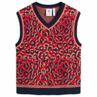 Adidas Men's X Wales Bonner Knit Vest in Collegiate Navy/Magic Beige/Better Scarlet
