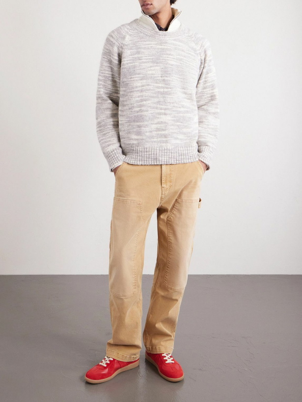 Photo: Corridor - Space-Dyed Alpaca and Pima Cotton-Blend Sweater - Gray