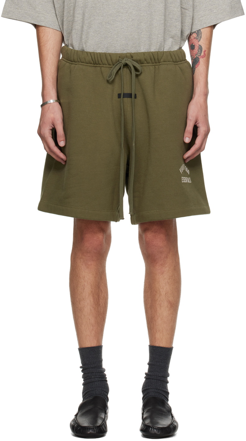 Fear of God ESSENTIALS Khaki Soccer Shorts Fear Of God Essentials