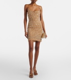 Là Fuori Drops of Champagne embellished minidress