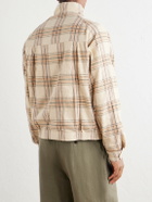 Kardo - Stanley Embroidered Checked Cotton Bomber Jacket - Neutrals