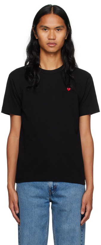 Photo: COMME des GARÇONS PLAY Black Embroidered T-Shirt