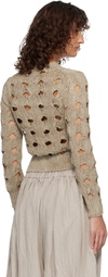Comme des Garçons Beige Hemp Cardigan