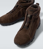 Zegna Triple Stitch suede high-top sneakers