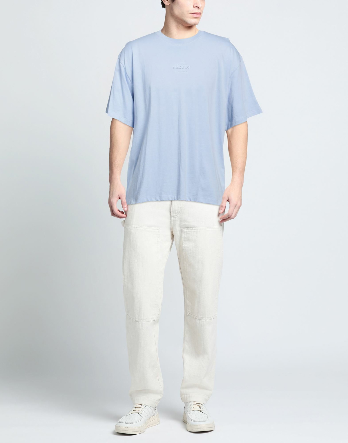 Sandro Mens T-shirt Light in Blue