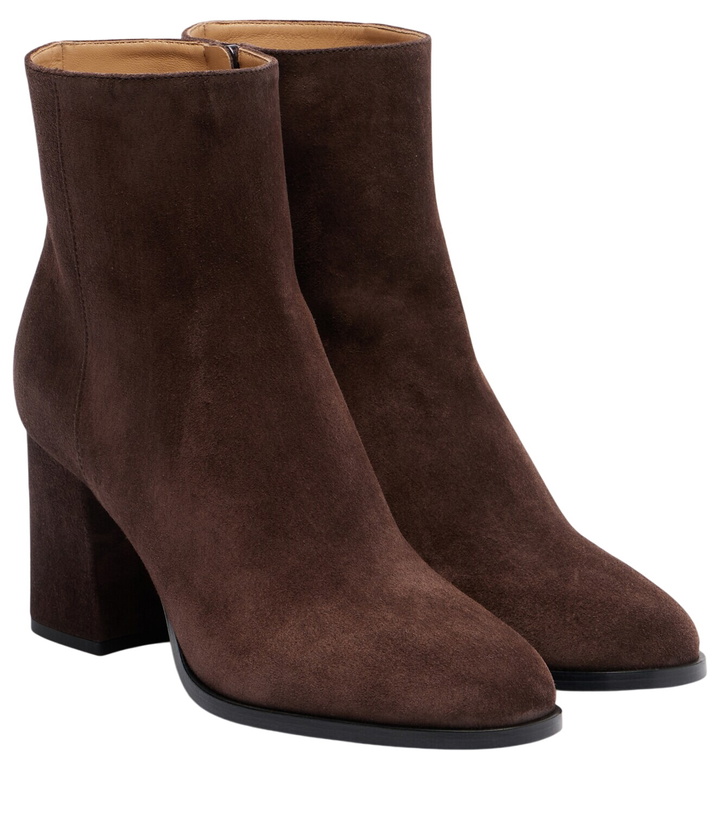 Photo: Valentino Garavani Fawcette VLogo suede ankle bots