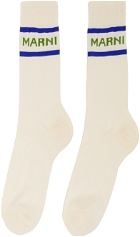 Marni Off-White Jacquard Socks