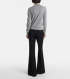 Oscar de la Renta Scarf-detail cashmere sweater