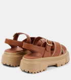 Hogan Leather slingback sandals