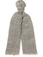 Brunello Cucinelli - Striped Linen, Cashmere and Silk-Blend Twill Scarf