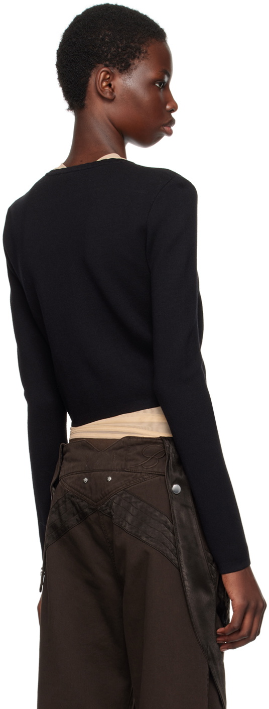Blumarine Black B Monogram Cardigan Blumarine