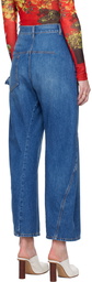 JW Anderson Blue Twisted Workwear Jeans