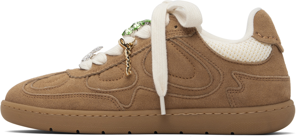 GANNI Brown Recycled Suede Sneakers