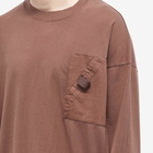 Undercover Men's Zip Detail Long Sleeve T-Shirt in Brown