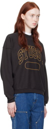 Stüssy Black Varsity Oversized Sweatshirt