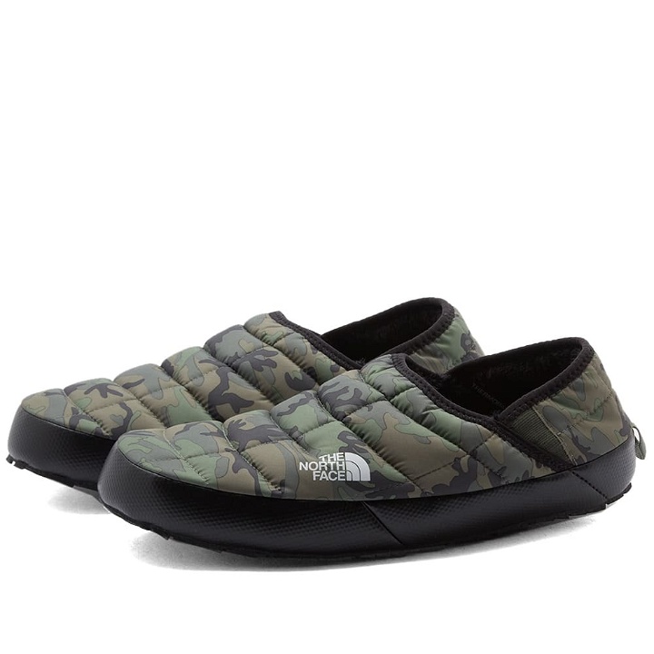 Photo: The North Face Men's Thermoball Traction Mule V in Thyme Camo Print