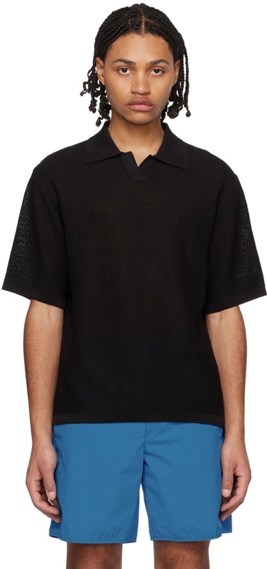 Photo: Solid Homme Black Spread Collar Polo