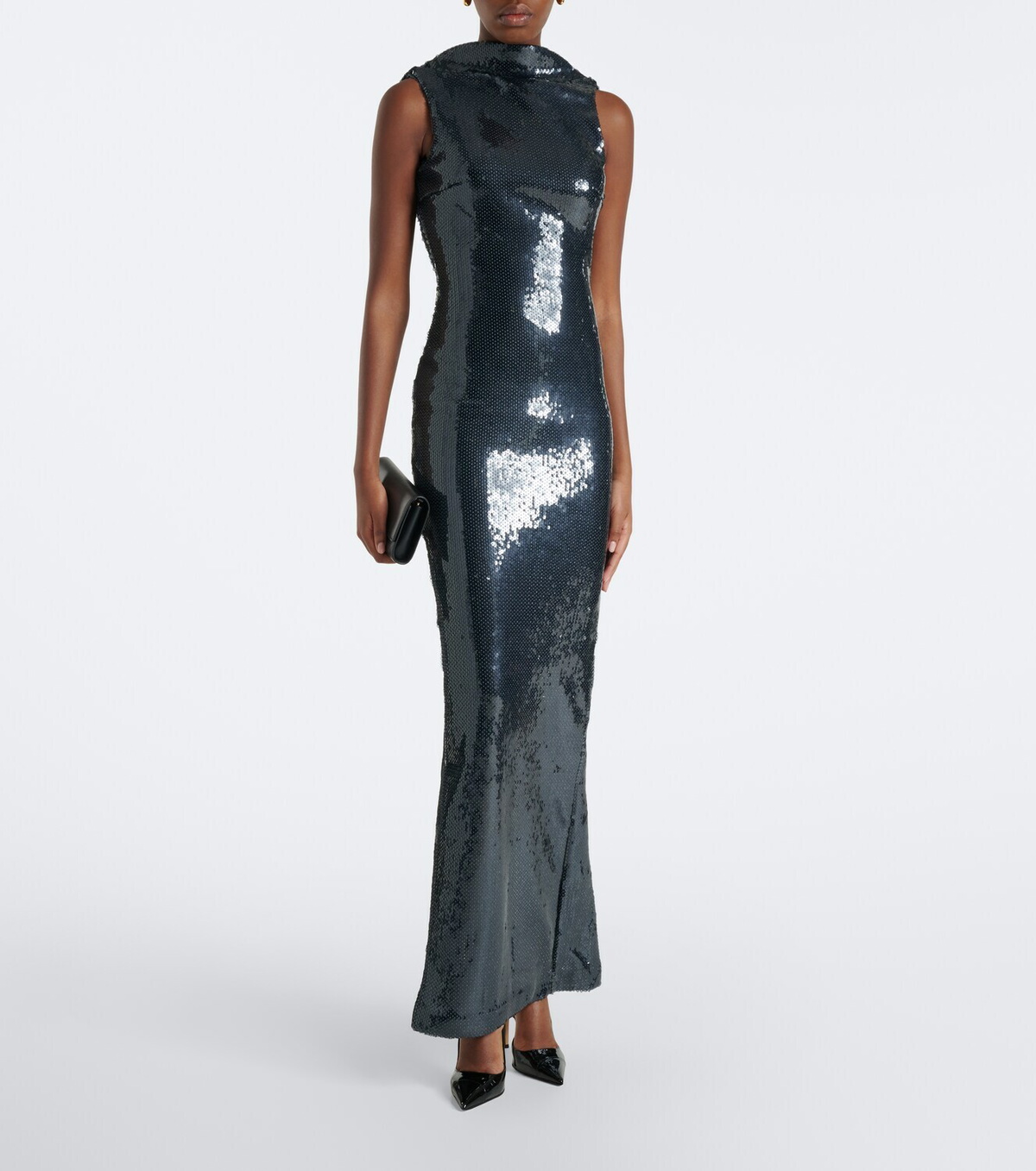 Retrofête Liela open-back sequined gown