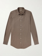 Massimo Alba - Genova Cotton-Chambray Shirt - Brown