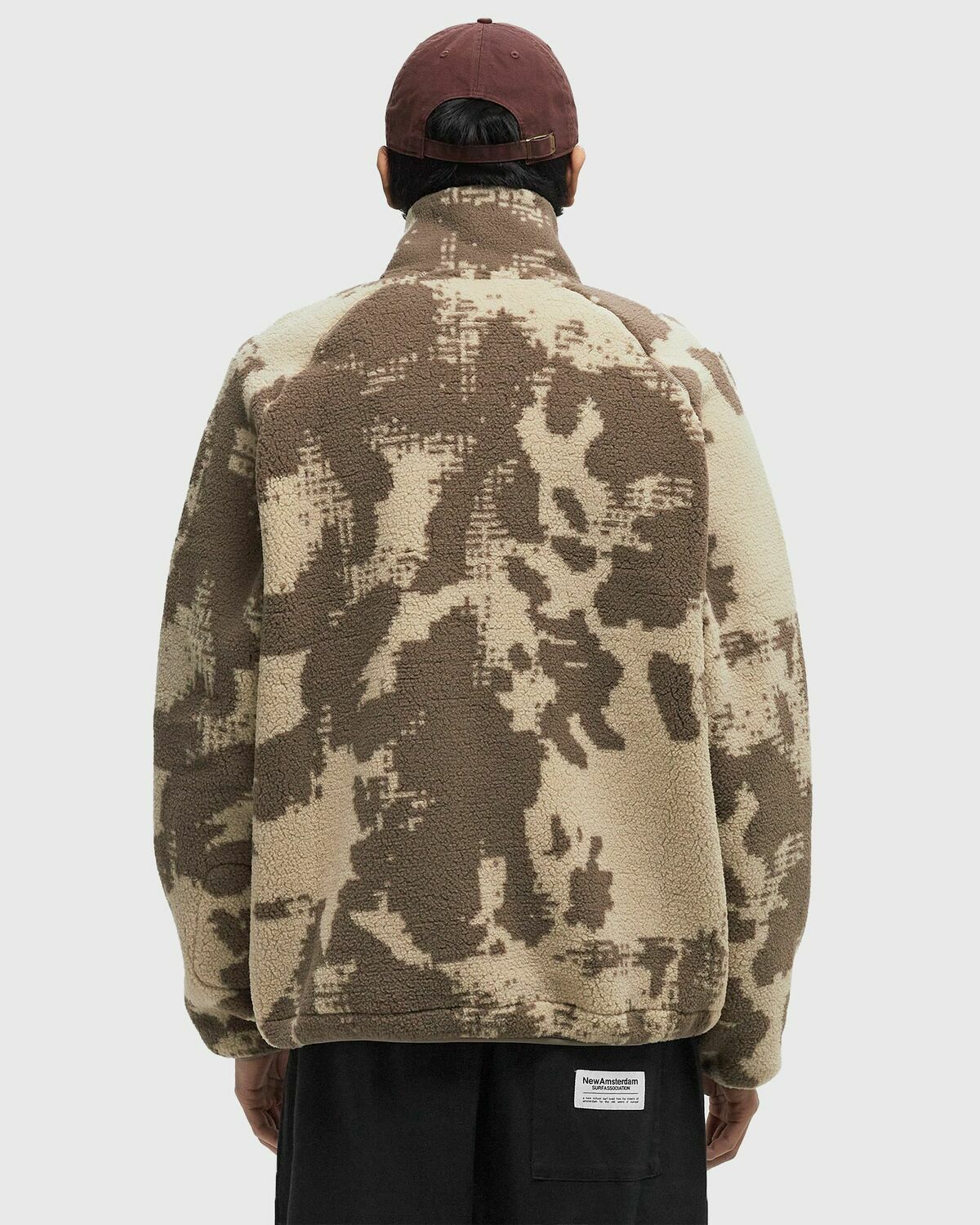 ØLÅF PIXEL FLEECE JACKET Brown Men