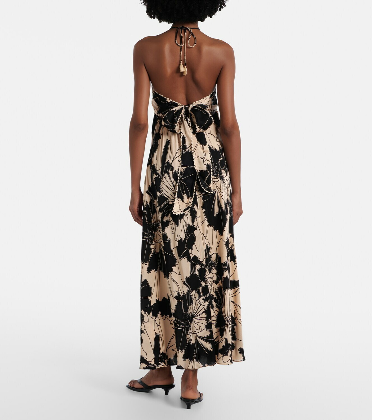 Poupette St Barth Carla floral halterneck maxi dress