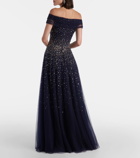 Jenny Packham Shayla crystal-embellished gown