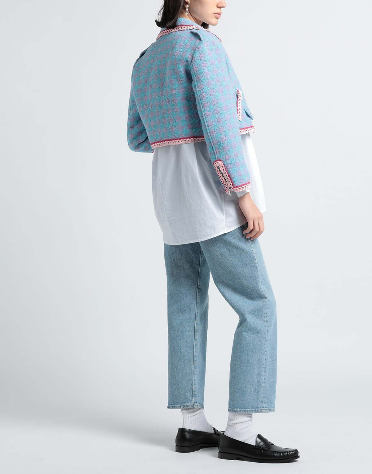 Moschino Womens Blazer Sky in Blue