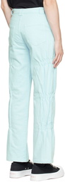 Collina Strada Blue Ruched Trousers