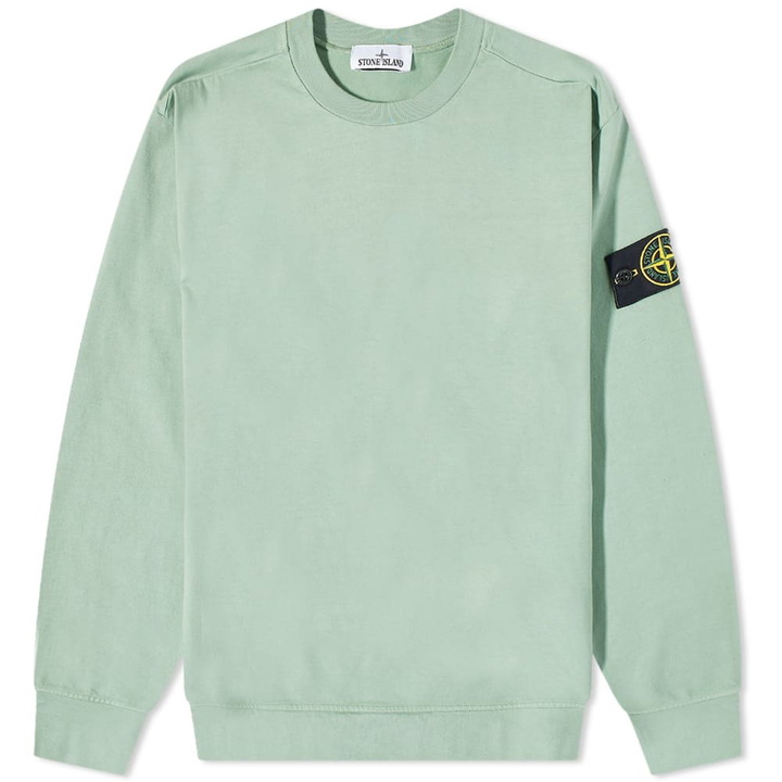 Photo: Stone Island Men's Lightweight Crew Sweat in Sage