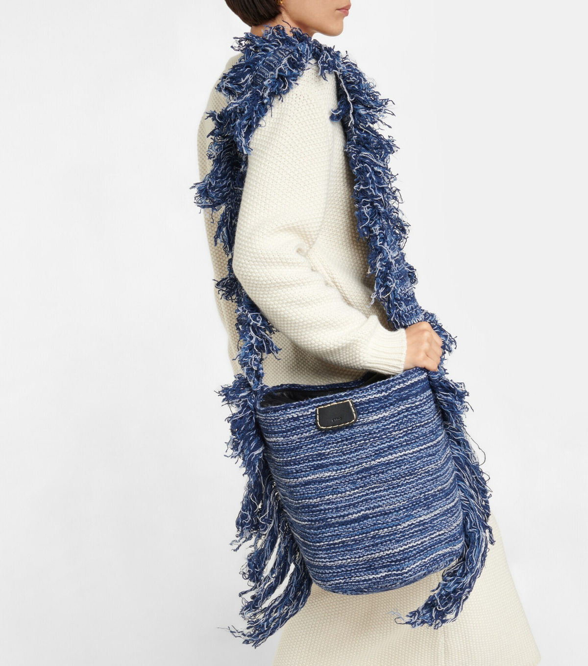 Chloe - Jorge striped cashmere-blend bucket bag Chloe