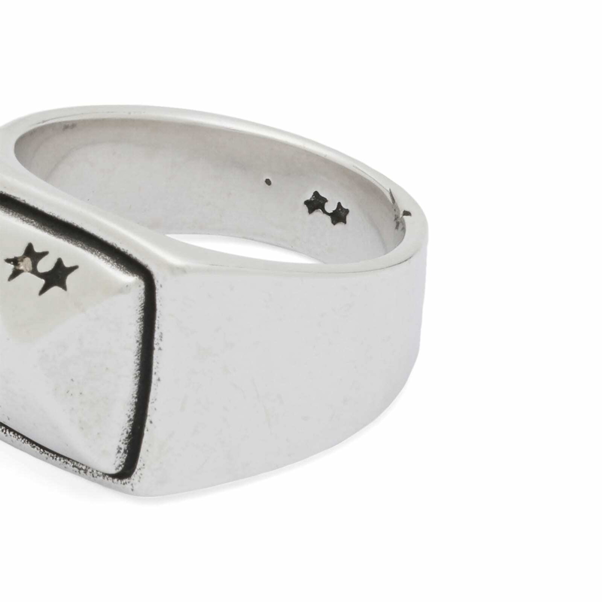 TwoJeys Studded Signet Ring in Silver
